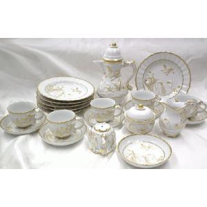 マイセン Xフォーム 宮廷小花 金彩小花ホワイト カップアンドソーサー