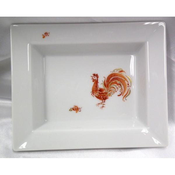 SALE在庫限り特価　マイセン ファイアールースター　レクタングルトレイ　新品　酉年