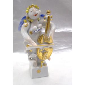 マイセン【シュトラングデザイン　天使の楽隊  チェロ（83134）】新品　音楽｜euroclassics