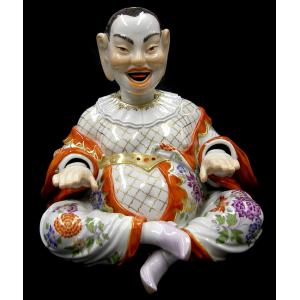 マイセン パゴダ人形 仕掛け人形 男性神16.5cm バイオレット 新品