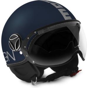 MOMO DESIGN ジェットヘルメット FIGHTER EVO マットブルー/シルバー