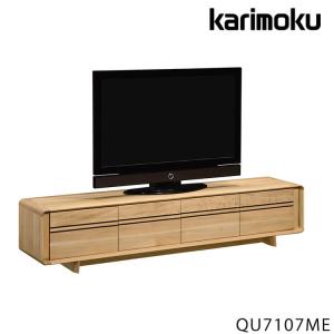 カリモク テレビ台 テレビボード TVボード QU7107ME 幅2154 収納 中仕切 引出付 シンプル ピュアオーク色 受注生産 北欧テイスト 日本製 国産 正規代理店
