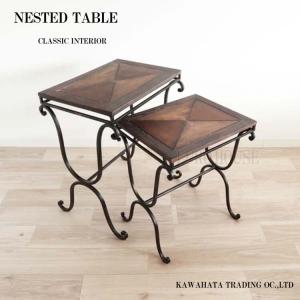 ガーデンテーブル テーブル 北欧 ナチュラル アンティーク調 ネスト