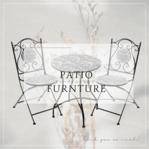 輸入家具 パティオ ラウンドテーブル ホワイト コベントガーデン