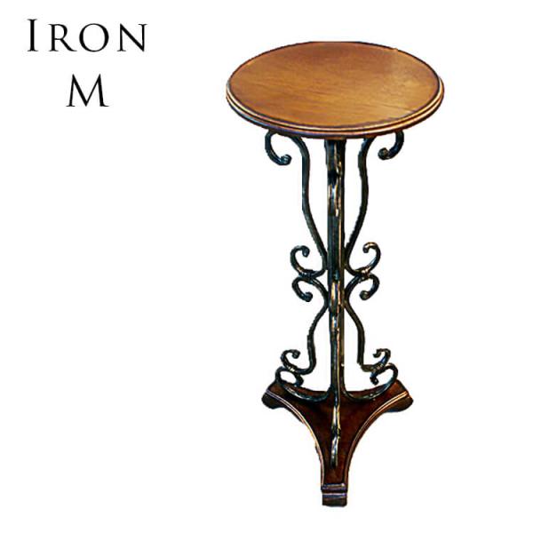 テーブル サイドテーブル M 花台 TEL台ラック アイアン製 鉄 木製 cota