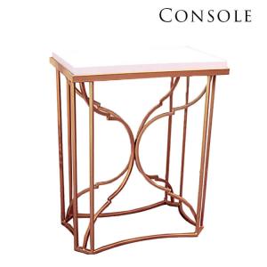 テーブル コンソール サイドテーブル 花台 TEL台 ラック アイアン製 鉄 木製天板 木製 8cp cota