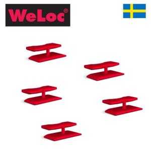 ウェーロック WeLoc ウェーロッククリップイット ボックスロックBoxLoc PA7 赤 5個セット スウェーデン製 段ボール用クリップ｜eurokitchen
