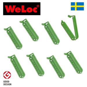 ウェーロック WeLoc ウェーロッククリップイットPA50mm 緑 8個セット スウェーデン製 クロージャー、キッチンクリップ｜eurokitchen