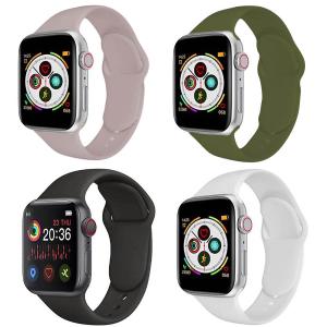 アップルウォッチ バンド シンプル 42mm 44mm 45mm 38mm 40mm 41mm apple watch バンド 白 黒 紫 緑 series se ultra 9 8 7 6 5 4 ベルト 交換 シリコン