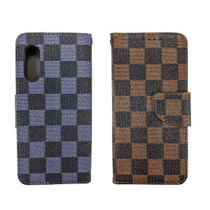 Sense3 lite basic Sense2 androidone S7 S5 SH-M12 SH-RM12 SHV45 SH-02M ケース 手帳型 レザー 革 カバー 通販 格子柄 チェック おしゃれ 送料無料 茶色