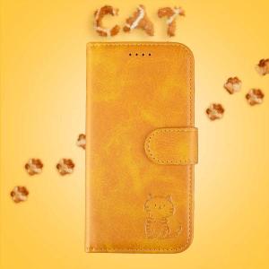 Xperia10VI ケース 手帳型 猫 ネコ ねこ Xperia10V Xperia10IV ACEIII Xperia10III Xperia10IIILite ブラウン 茶 送料無料