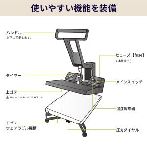 手動アイロンプレス機 ヘラクレスワイドプラス ...の詳細画像3