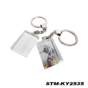 クリスタルキーホルダー 四角 10個セット 転写用無地素材 STM