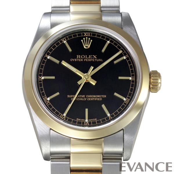 【中古】 ロレックス オイスター パーペチュアル 77483 ブラック A番 ボーイズ ROLEX