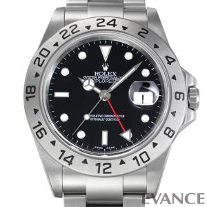 （中古） ロレックス エクスプローラーII 16570 ブラック K番 メンズ ROLEX｜evance-web