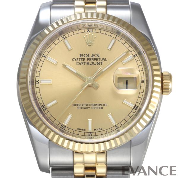【中古】 ロレックス デイトジャスト 116233 シャンパン ランダム番 メンズ ROLEX
