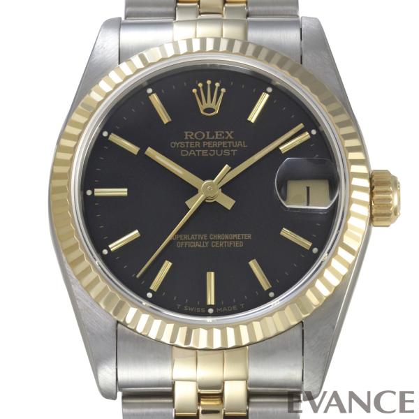 【中古】 ロレックス デイトジャスト 68273 ブラック U番 ボーイズ ROLEX