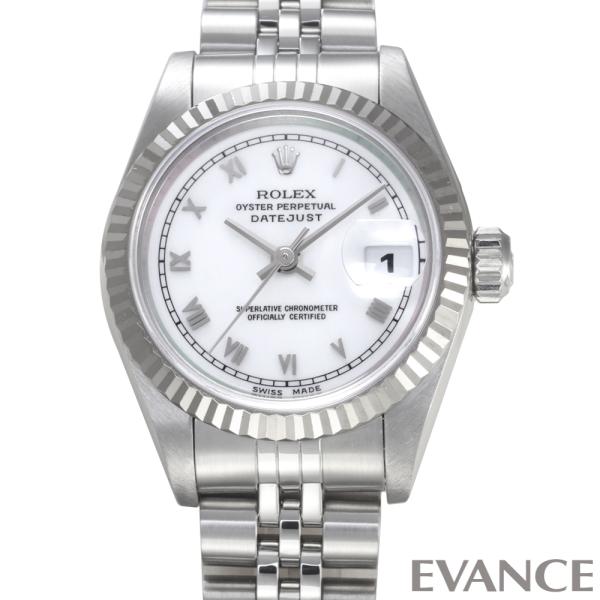 【中古】 ロレックス デイトジャスト 69174 ホワイト T番 レディース ROLEX