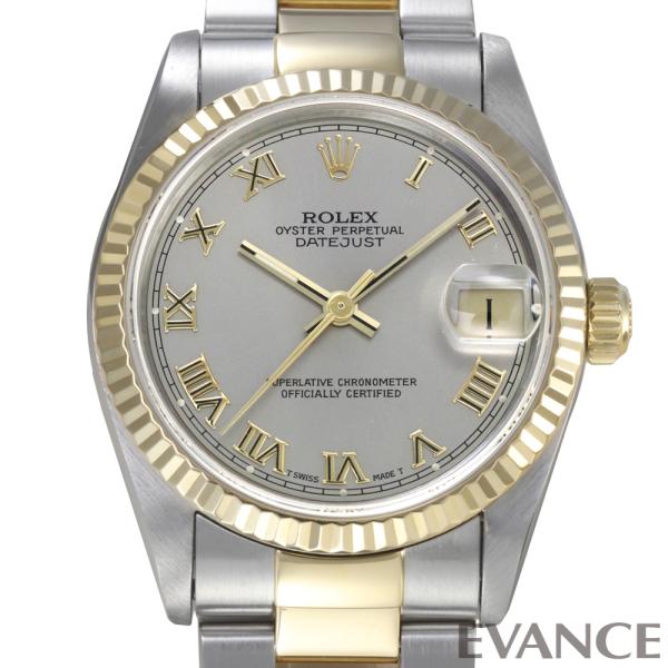 【中古】 ロレックス デイトジャスト 68273 グレー W番 ボーイズ ROLEX