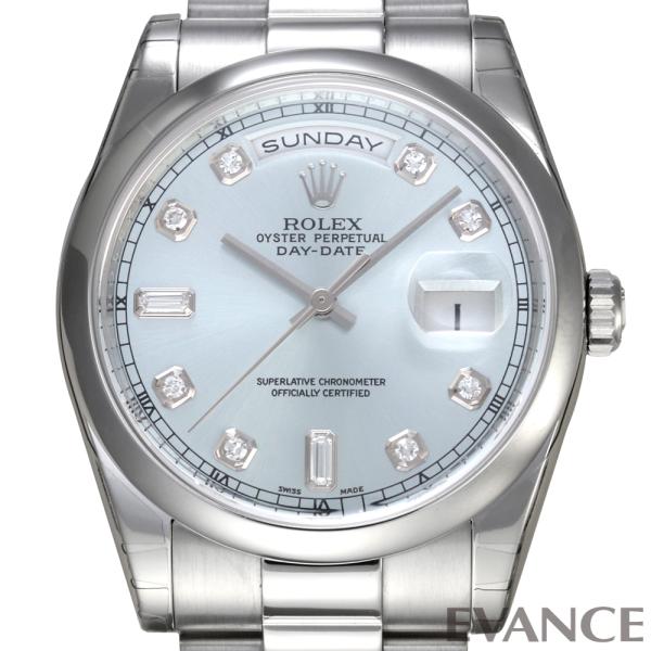 【中古】 ロレックス デイデイト 118206A アイスブルー K番 メンズ ROLEX