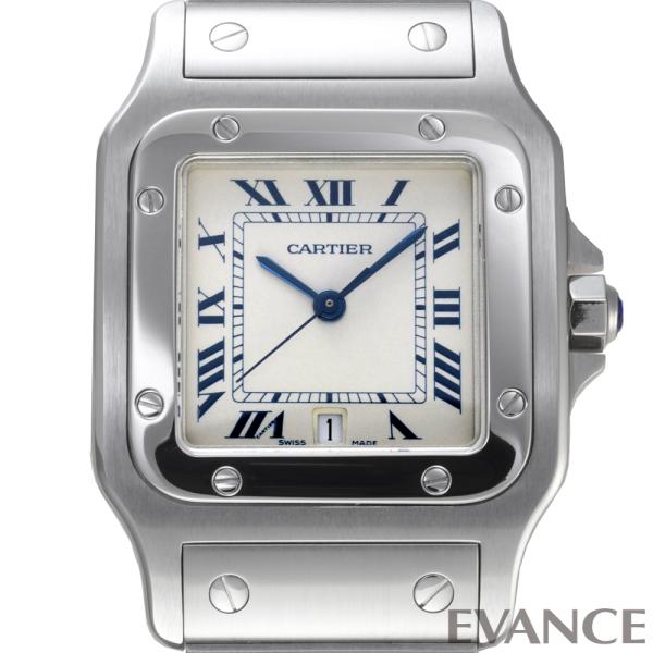 【中古】 カルティエ サントス ガルベ LM W20018D6 シルバー メンズ CARTIER