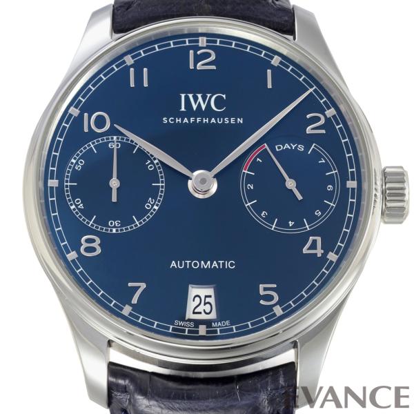 【中古】 IWC ポルトギーゼ オートマティック IW500710 ブルー メンズ