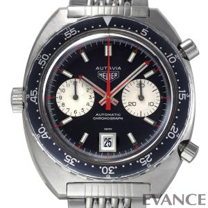 （アンティーク）ホイヤー オータヴィア 1163 ブラック／ホワイト メンズ HEUER 【TAG HEUER】｜evance-web