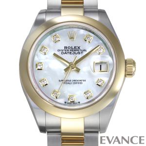 【新品】 ロレックス デイトジャスト 28 279163NG ホワイトマザーオブパール レディース ROLEX