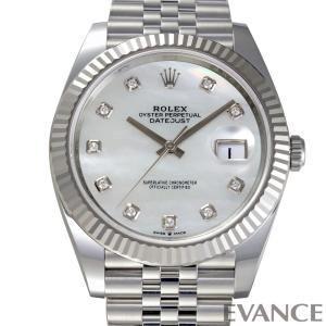 【新品】ロレックス デイトジャスト41 126334NG ホワイトマザーオブパール メンズ ROLEX｜evance-web