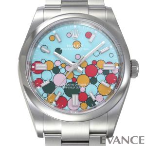 （新品） ロレックス オイスター パーペチュアル36 126000 ターコイズブルー セレブレーションモチーフ メンズ ROLEX｜evance-web