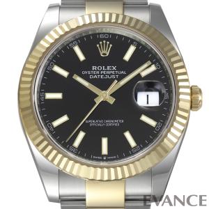 （新品） ロレックス デイトジャスト 41 126333 ブライトブラック メンズ ROLEX｜evance-web