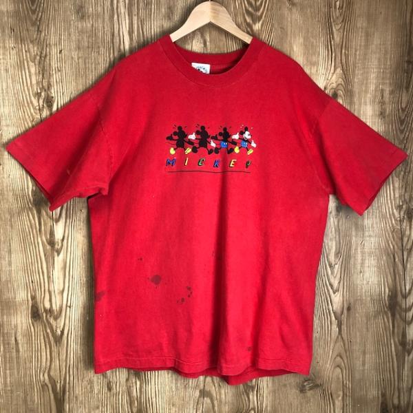 JUNK 90s VINTAGE ディズニー ミッキーマウス Tシャツ メンズ XLサイズ 90年代...