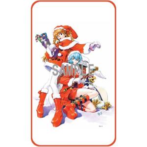 新世紀エヴァンゲリオン 貞本義行レイ＆アスカクリスマス柄フリースブランケット
