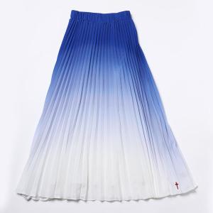 【FLOWER by RADIO EVA 048】The Beach Gradation Pleated Skirt/BLUE［お届け予定：2022年6月上旬］｜evastore