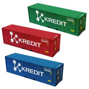 TORM.鉄道模型1/150スケールKREDIT 海上輸送用コンテナタイプ 3個入