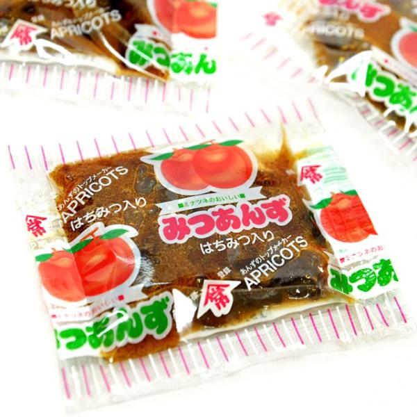 港常のみつあんず　25入【ミナツネのみつあんず　駄菓子】