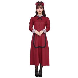 ハロウィンコスチューム 洋館メイドボルドー