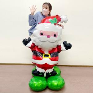 空気で自立する大きなバルーン　クリスマスサンタ　H114cm/メール便可｜event-ya