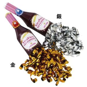 片手で振り降ろしクラッカー　金テープ（5m×60本） /