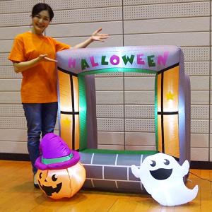 ハロウィンエア装飾　エアブロー　フォトスポット　パンプキン＆ゴースト　H120cm/動画有｜event-ya