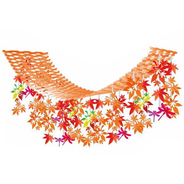 秋もみじ装飾　優美紅葉トンボハンガー　L180cm