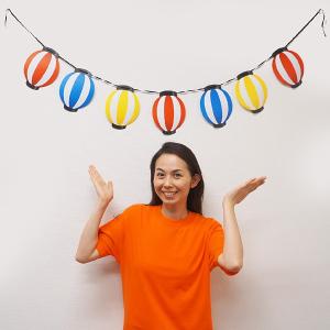 でんぐり付き吹流し 屋内用【七夕】 全長40cm 七夕飾り・吹流し : 花王