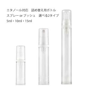 【メール便】詰め替えスプレーボトル・プッシュボトル 10ml 1個入 アルコール対応 乳液 ジェル 吸水チューブなし 5ml 10ml 15ml ウイルス
