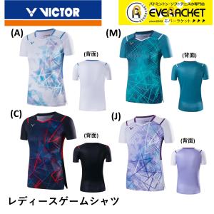 【LINE追加で5%OFFクーポン配布中】ビクター VICTOR ウエア ウェア ゲームシャツ（レディース） T-41001 バドミントン　ユニフォーム　 ユニフォーム｜ever-racket