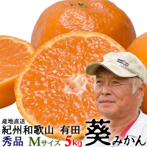 和歌山有田の「葵みかん」5ｋｇ・秀・Mサイズ  [MA-11]★酸味と甘みのバランスが絶妙★ 送料無...
