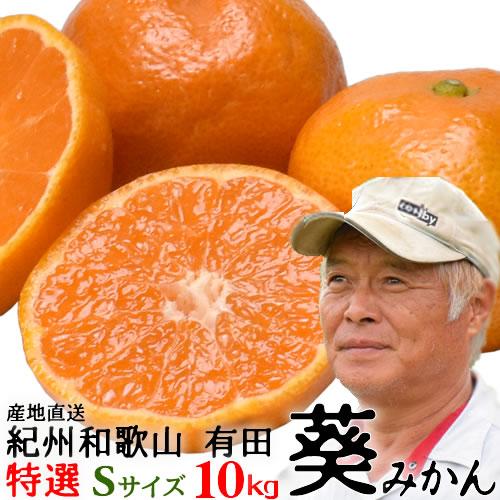 和歌山有田の「葵みかん」１０ｋｇ・特選・Sサイズ (MA-3) 酸味と甘みのバランスが絶妙　送料無料...