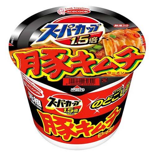 エースコック　スーパーカップ1.5倍　新・豚キムチラーメン（107g）×12個×2セット