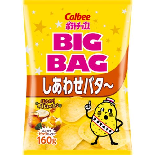 カルビー　ポテトチップス　しあわせバター　160g (BIGBAG)×12個　駄菓子/スナック菓子/...