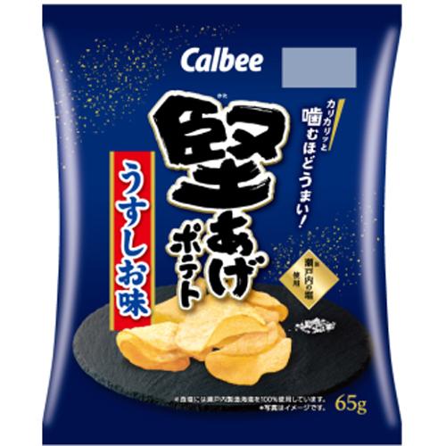 カルビー　堅あげポテト　うすしお味　65g×12個　駄菓子/スナック菓子/スナック駄菓子/ポテトチッ...