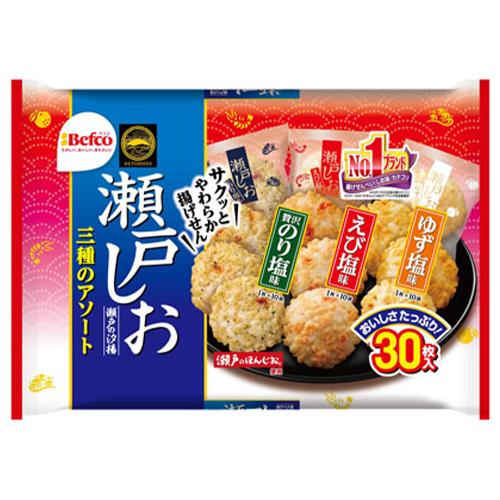 ベフコ　栗山米菓　瀬戸の汐揚アソート（30枚入り）×10個×2セット